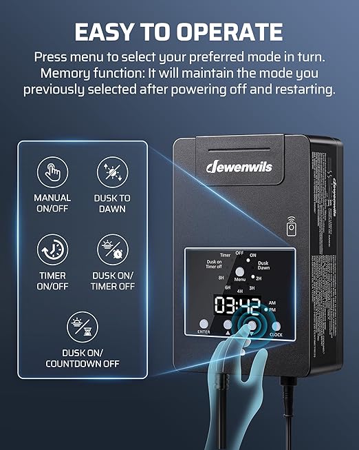 DEWENWILS 120W Low Voltage Landscape Transformer - Image 4