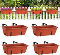 smusei Window Boxes Planters 17’’ Railing Planter Box by smusei