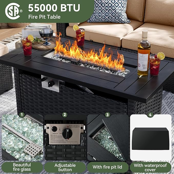 Aoxun 8 Piece Patio Furniture Set - Image 7