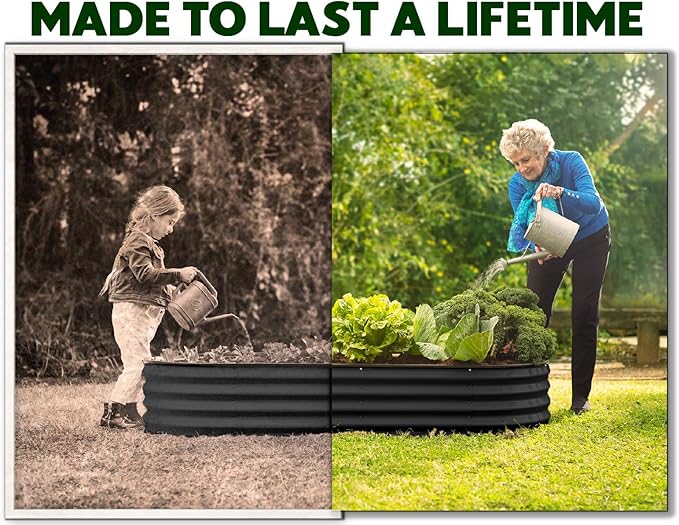 Plant & Plot Galvanized Raised Garden Beds Outdoor // 4×2×1 ft Planter Raised - Image 3