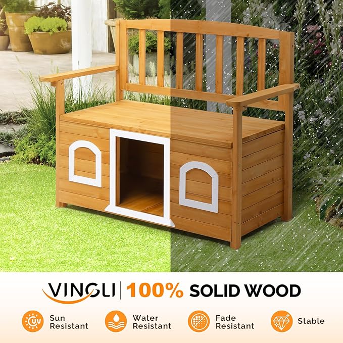 VINGLI Outdoor Storage Bench - Image 6