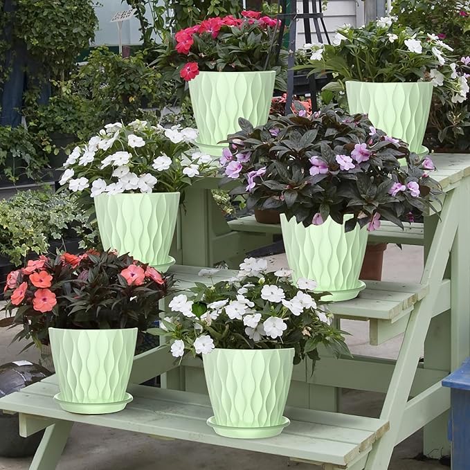 6 Pack 6 Inch Indoor Plant Pots - Image 6