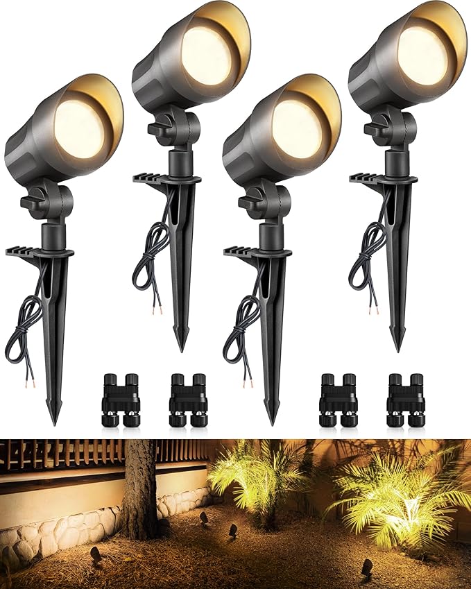 SUNVIE 6W Low Voltage Landscape Lighting LED Landscaping Lights Warm White Low by SUNVIE