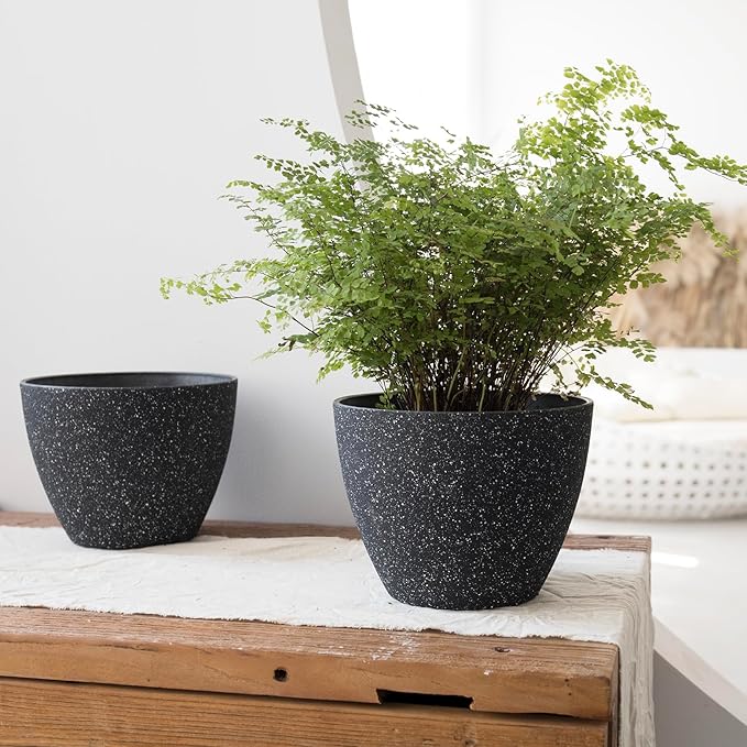 LA JOLIE MUSE Flower Pots Outdoor Garden Planters, Indoor Plant Pots - Image 2