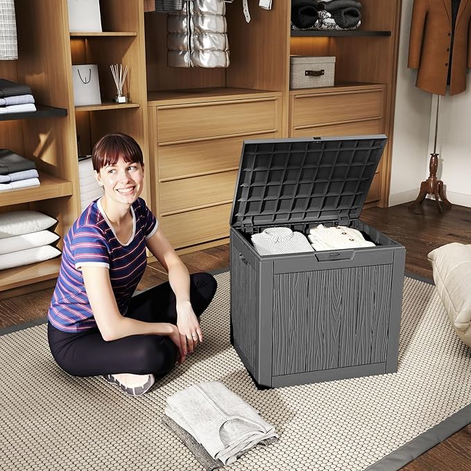 33 Gallon Outdoor Deck Box, Lockable Waterproof Outdoor Storage Boxes - Image 7