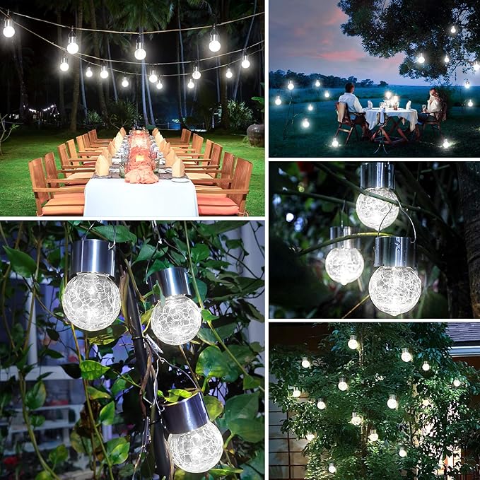 12Pack Outdoor Hanging Solar Lights - Image 7