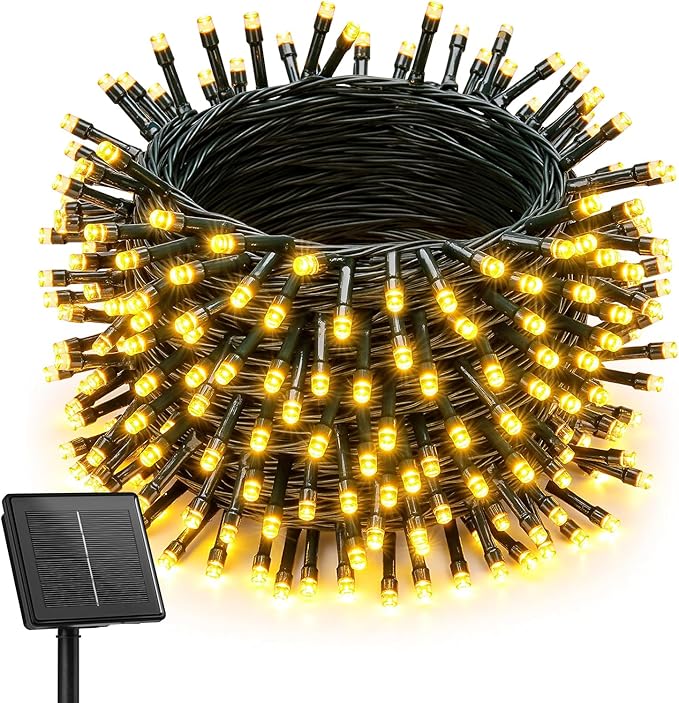 Brightown Solar String Light for Outside, 50Ft 120 LED Solar Lights Outdoor by Brightown