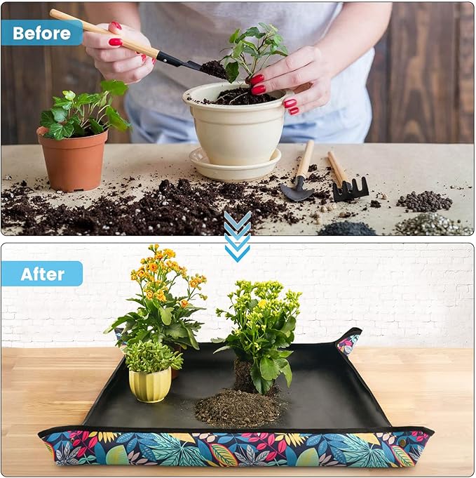 Waterproof Potting Mat for Indoor Plant Transplanting and Dirt Control - Image 2