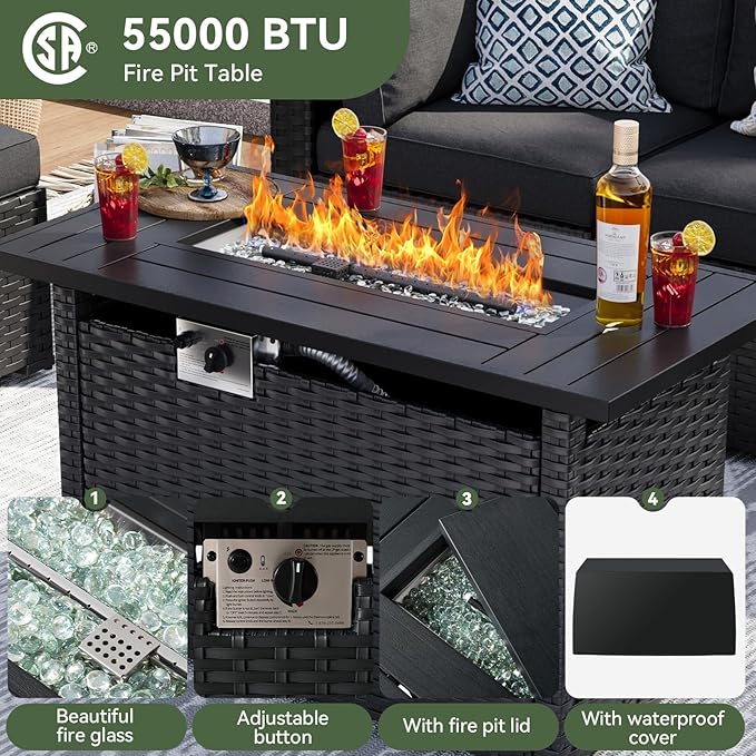 Aoxun 15 Piece Patio Furniture Set - Image 5
