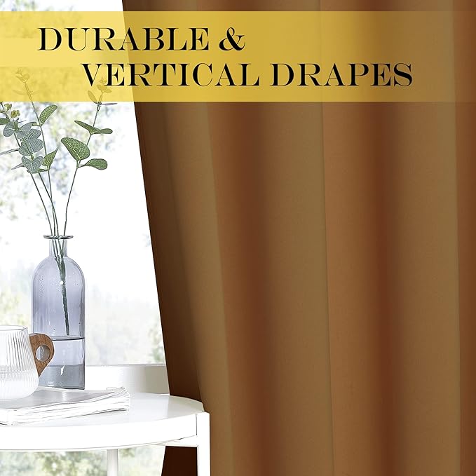 NICETOWN Bedroom Curtain Room Darkening Drapery 102 inches Length - Image 4