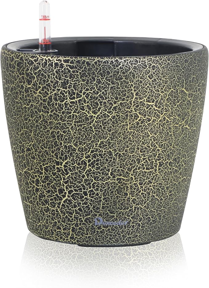 Dexceder 9x8 Inches Self Watering Planter Indoor Outdoor, Inner Pot Design by Dexceder