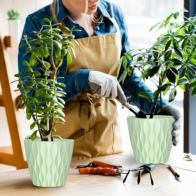 6 Pack 7 Inch Indoor Plant Pots - Image 7