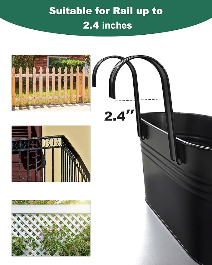 vensovo 16 Inch Railing Planter - Image 6