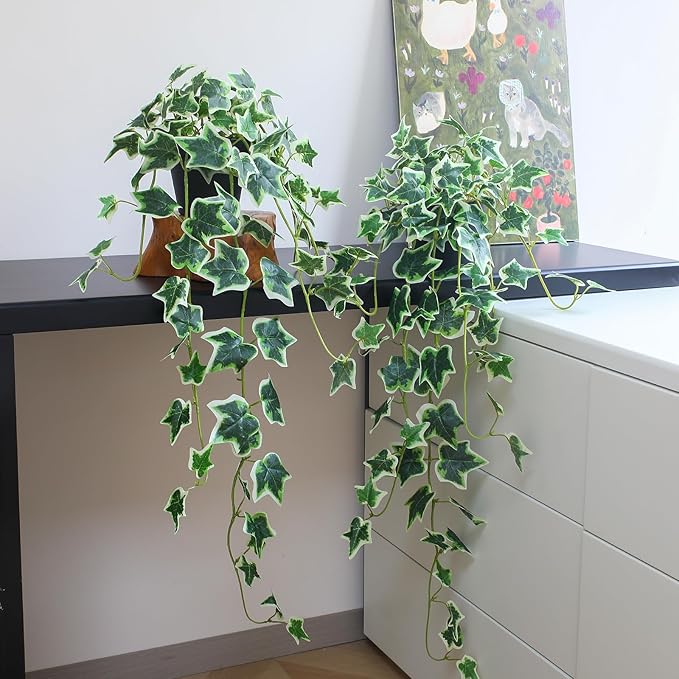 Fake English Ivy Plants in Pots Set of 2 – Realistic Artificial Ivy Greenery - Image 5
