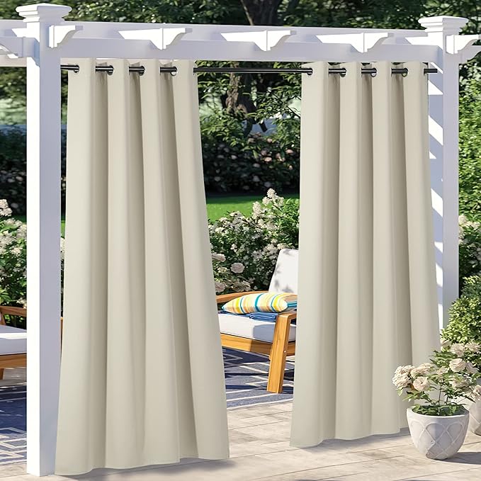 NICETOWN 2 Panels Outdoor Curtains by NICETOWN