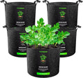 VIVOSUN 5-Pack 5 Gallon Grow Bags Heavy Duty 300G Thickened Nonwoven Plant by VIVOSUN