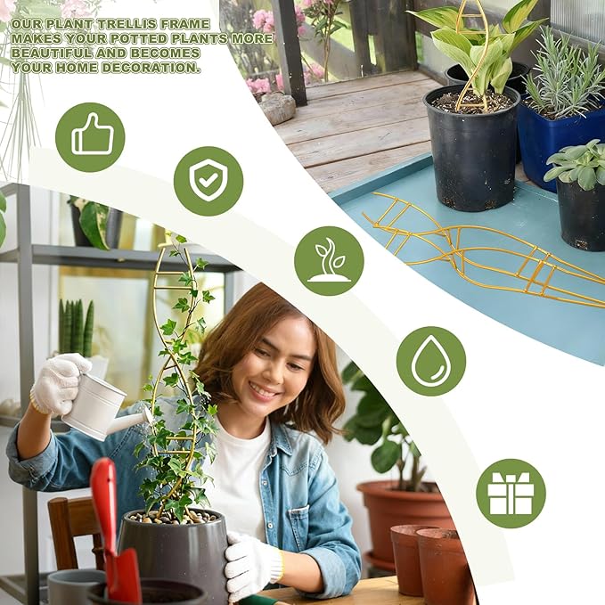 3 Pcs 15.75 Inch Indoor Plant Trellis - Image 5