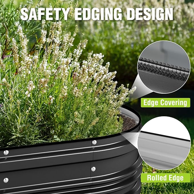 WORKPRO 2PK 4x2x1ft Outdoor Galvanized Raised Garden Bed Kit, Rust & Corrosion - Image 3