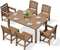 SERWALL 7-Piece Outdoor Dining Set, All Weather HDPE Outdoor Furniture Set by SERWALL