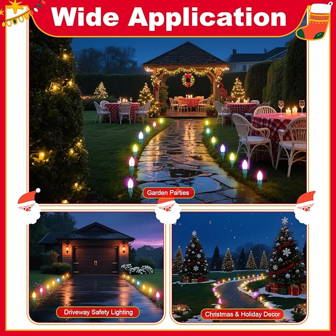 60 Pcs 7.5 Inch Christmas Light Stakes, Christmas Yard Stakes - Image 5