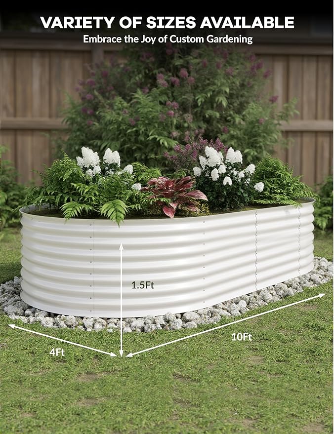 GarveeLife 10x4x1.5 ft Galvanized Raised Garden Bed - Image 4