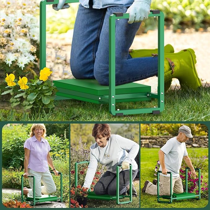 FLINTER Garden Kneeler and Seat, 10.2" Wider Heavy Duty Thick Gardening Bench - Image 4