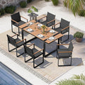 Outdoor Dining Set, HDPS + Aluminum Patio Table and Chairs Set by Oasbira