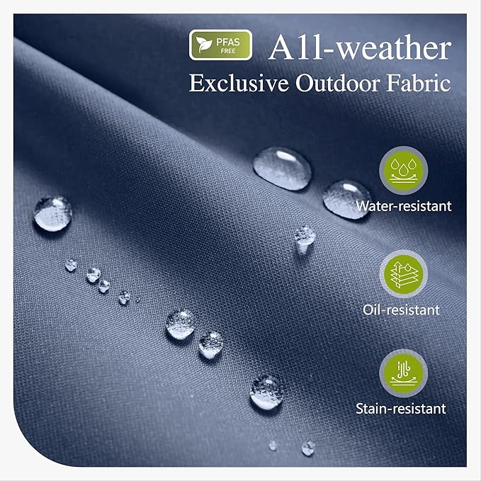 Sophia and William Swivel Outdoor Patio Dining Set - Image 4