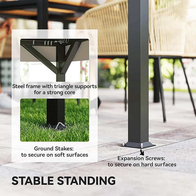 Outsunny 10' x 10' Outdoor Patio Gazebo, Heavy Duty Gazebo Canopy Shelter - Image 6
