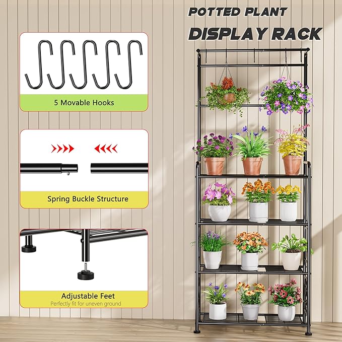 Plant Stand Indoor Outdoor Heavy Duty Metal - Image 3