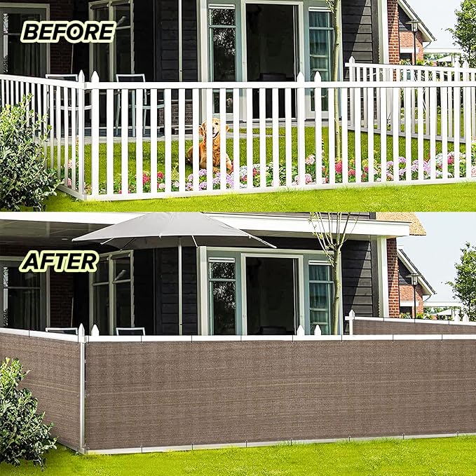 LOVE STORY Balcony Privacy Screen, 2.5'x5' Deck Shield Screen Fence Cover - Image 3