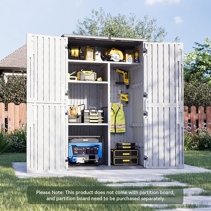 Aoxun Outdoor Storage Shed, 64 Cu.Ft Vertical Storage Sheds Outdoor - Image 9