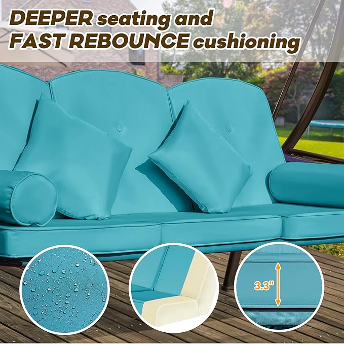 3 in 1 Outdoor Porch Swing - Image 6