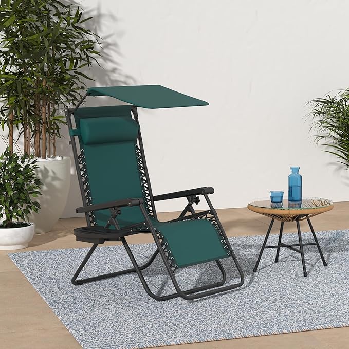 Best Choice Products Folding Zero Gravity Outdoor Recliner Patio Lounge Chair - Image 2