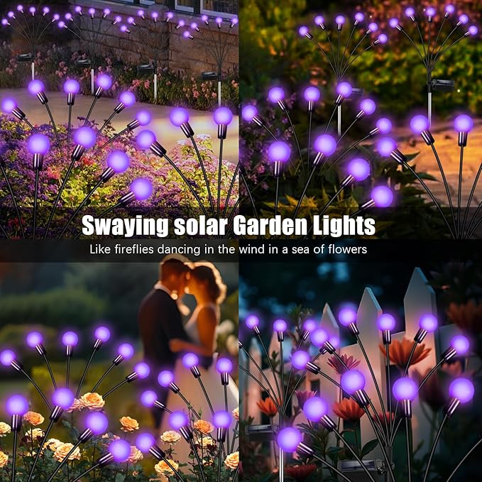 Solar Garden Lights Outdoor, Waterproof Solar Powered Lights - Image 5