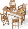 Ciokea Outdoor Bar Height Table Set of 5, Heavy-Duty All-Weather HDPE Patio Bar by CIOKEA