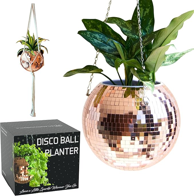 SCANDINORDICA Disco Ball Planter – Value Package: Mirror Disco Planter by SCANDINORDICA