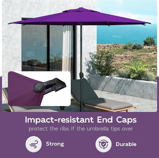 Abba Patio 9FT Lyon Outdoor Patio Umbrella Outdoor Table Umbrella - Image 6
