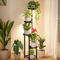 Bamworld Plant Stand with Grow Light, Corner Metal Flower Pot Stands by Bamworld