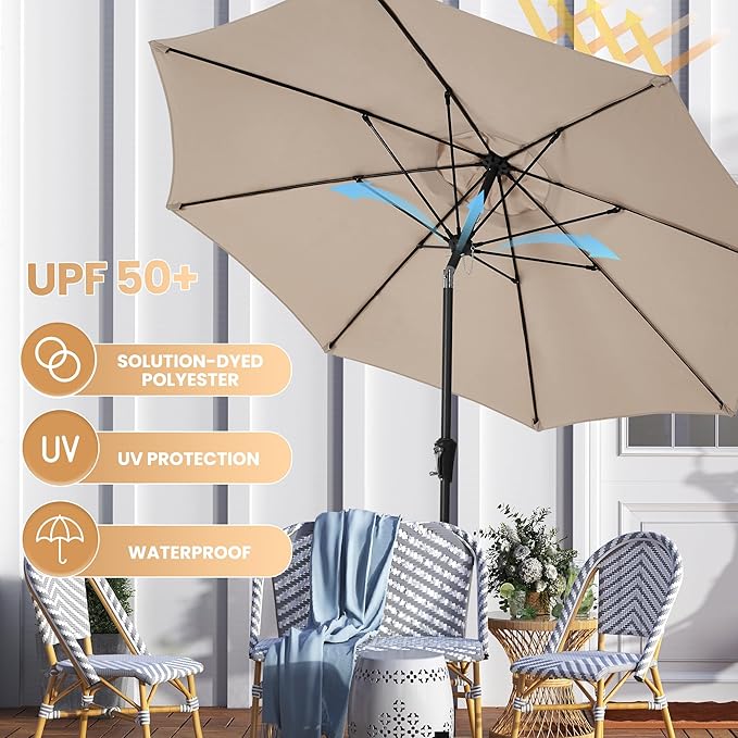 Ayge 9FT Large Outdoor Patio Umbrella Market Table Umbrella-UV Resistant - Image 6