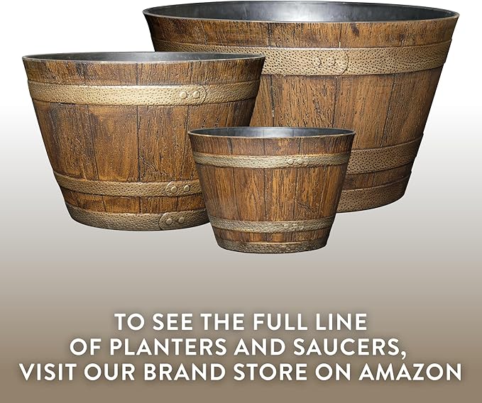 Classic Home & Garden Whiskey Barrel Planters - Image 7