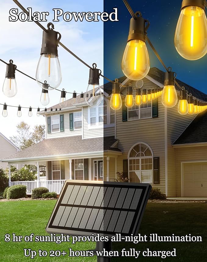 50ft-Solar-Powered-Lights-Outdoor-Waterproof-String - Image 3