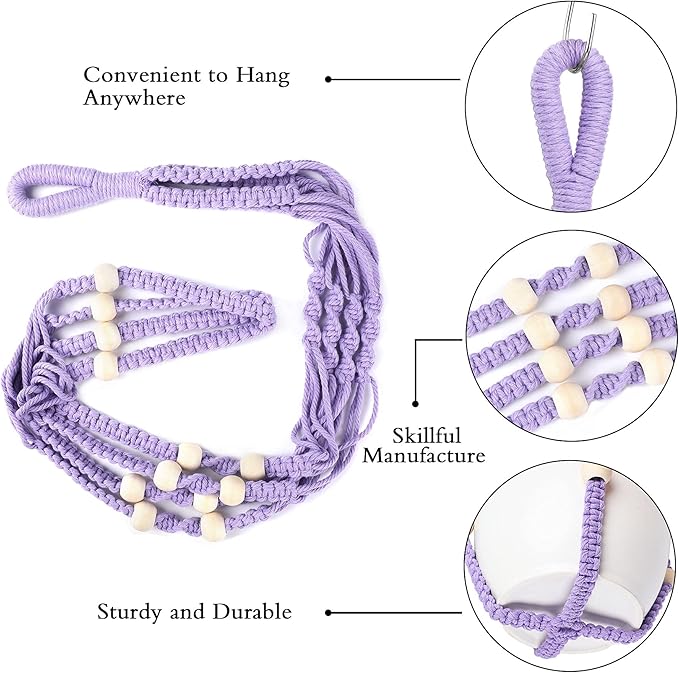 Augshy Macrame Hanging Planter, Hanging Planters - Image 3