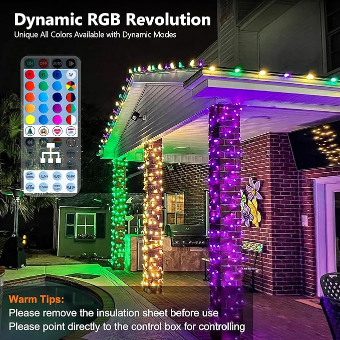 Brizled Color Changing RGB Christmas Lights, 66ft 200 LED Easter String Lights - Image 2