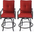 Kozyard Isabella Outdoor Swivel Bar Chairs, Counter Height Patio Bar Stools Set by Kozyard