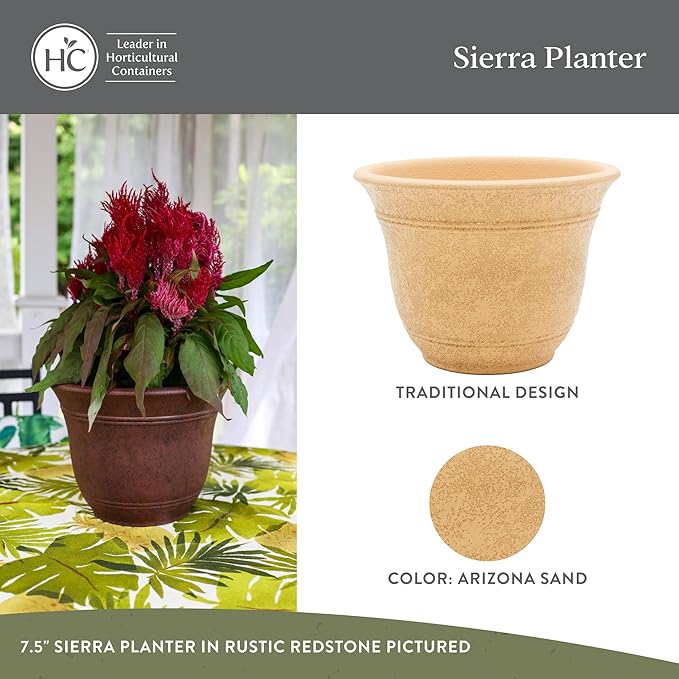 The HC Companies Sierra Round Self-Watering Pot - Image 2
