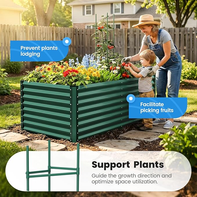 Quictent Galvanized Raised Garden Bed Metal Planter Box Bottomless - Image 2
