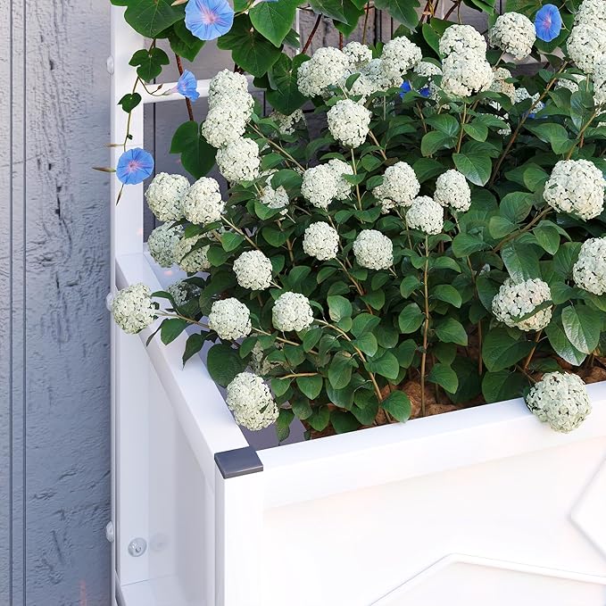 Outsunny Planter Box with Trellis, 35.4 x 15.7 x 47.2 inch Raised Garden Bed - Image 9