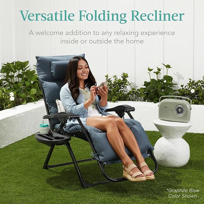 Best Choice Products Oversized Zero Gravity Chair, Folding Outdoor Patio - Image 8