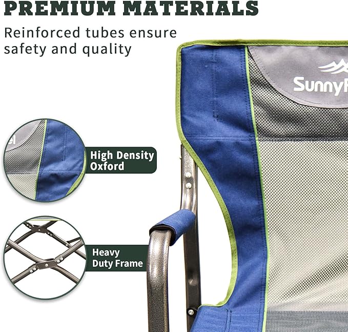 SUNNYFEEL Camping Directors Chair, Heavy Duty, Oversized Portable Folding Chair - Image 5